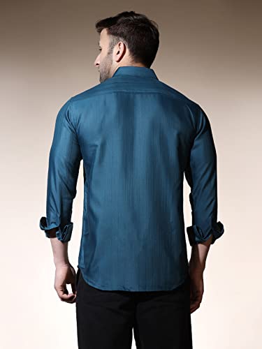 Leriya Fashion Shirts for Men | Cotton Blend Regular Fit Solid | Spread Coller Full Sleeve | Men Shi - Authentic Leriya Clothing | UrbanThreads - Image 4