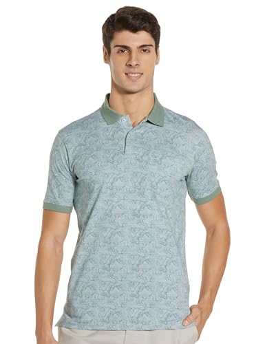 Peter England Men's Cotton Abstract Print Polo Shirt - Image 2