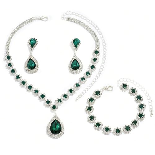 Shining Diva Fashion Necklace Earrings Bracelet Set for Women - Image 2