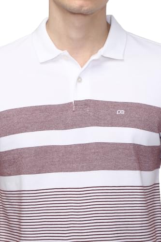 Peter England Men's Striped Regular Fit T-Shirt - Image 5