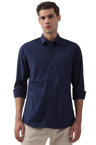 Peter England Men Cotton Printed Slim Fit Shirt - Image 2