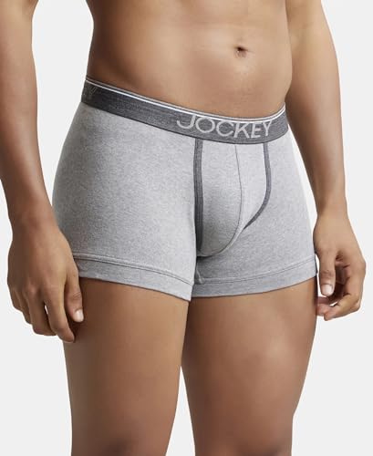 Jockey 8015 Men's Super Combed Cotton Rib Solid Trunk - Image 3