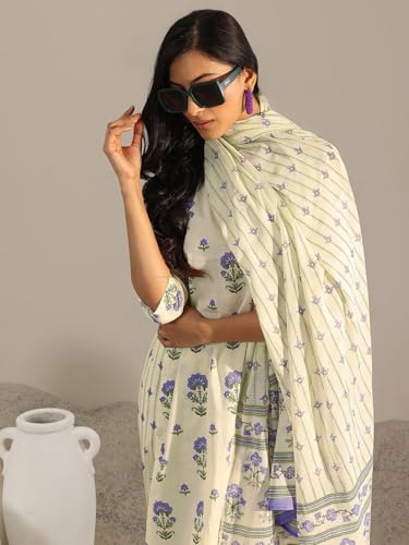 Libas Womens Printed Cotton Straight Kurta With Salwar and Dupatta - Authentic Libas Clothing | UrbanThreads - Image 3