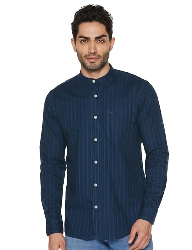 Allen Solly Men Cotton Regular Fit Mandarin Collar Shirt - Image 2