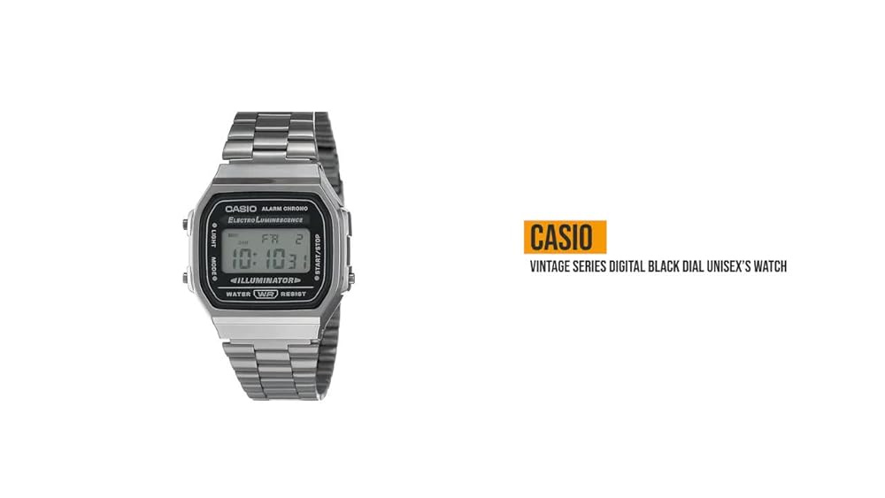 Casio Vintage Digital Watch Gold and Black - Image 3
