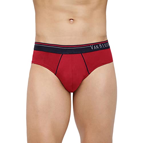 Van Heusen Men's Cotton Solid Anti Bacterial Brief Pack of 3 - Image 4