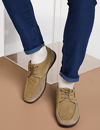 Woodland Men Dubai Khaki Slip-On Shoes - Authentic Woodland Footwear | UrbanThreads - Image 4
