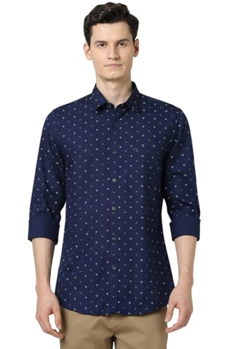 Peter England Men's Cotton Regular Fit Full Sleeve Shirt - Image 2