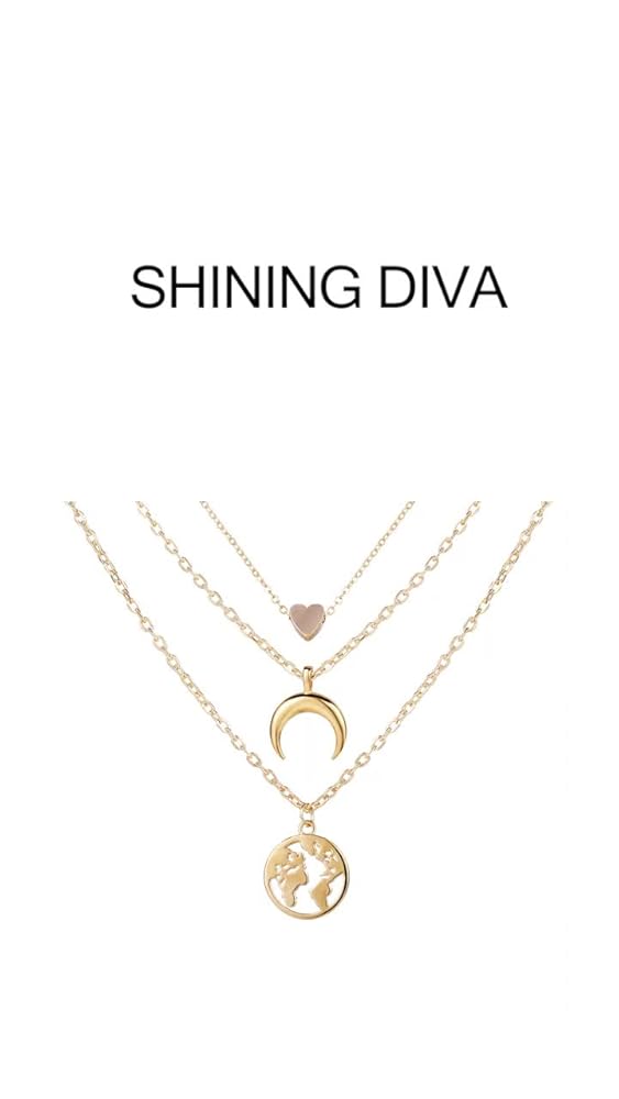 Shining Diva Multilayer Western Neckpiece Necklace for Women - Image 3