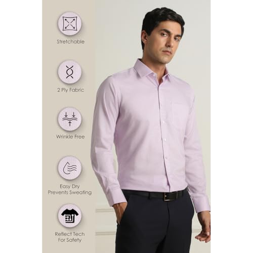 Van Heusen Men's Cotton Slim Fit Durapress Superior Textured Shirt - Authentic Van Clothing | UrbanThreads - Image 4