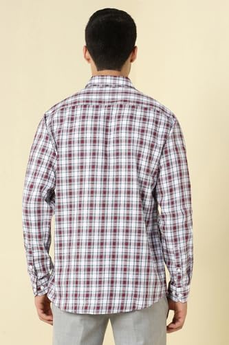 Allen Solly Men Cotton Slim Fit Small Checks Casual Shirt - Image 4