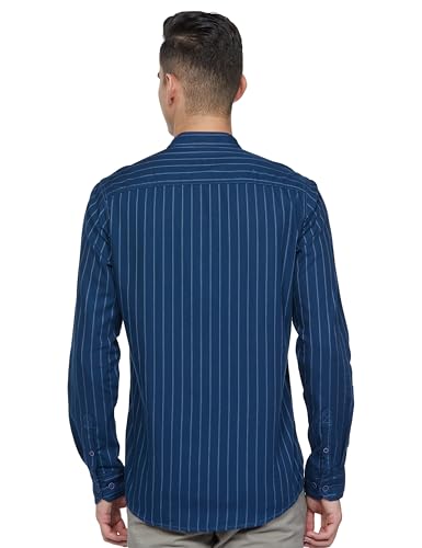 Allen Solly Men Cotton Regular Fit Mandarin Collar Shirt - Image 3