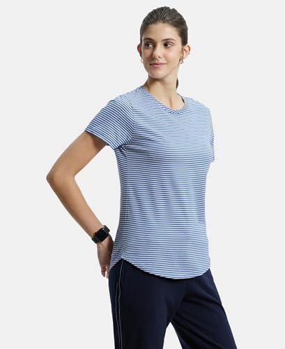 Jockey Women's Super Combed Cotton Stripe T-Shirt - Image 4