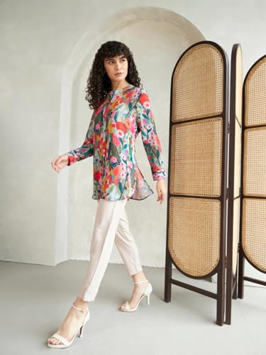 Leriya Fashion Women Rayon Shirts Korean Style Long Sleeve Oversized Button Down | Workwear Top for - Authentic Leriya Clothing | UrbanThreads - Image 5