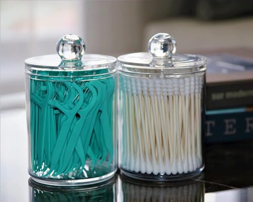 Zeinwap Cotton Swab Storage Dispenser Clear Holder - Image 5