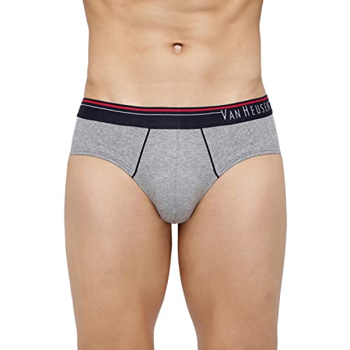 Van Heusen Men's Cotton Solid Anti Bacterial Brief Pack of 3 - Image 5