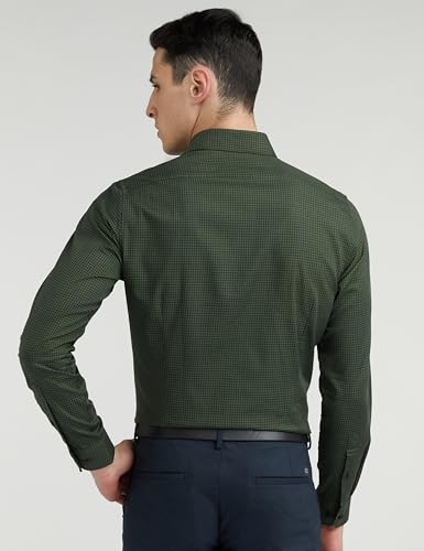 Van Heusen Men Formal Micro Checkered Shirt Full Sleeves Slim Fit - Image 4