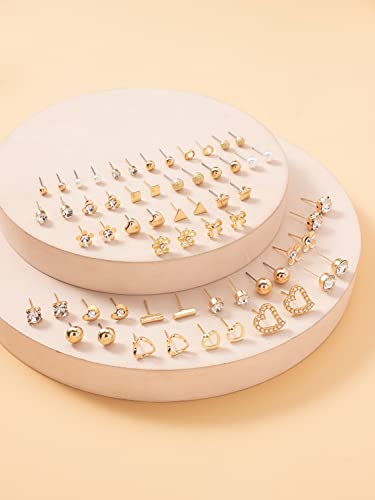 Shining Diva 30 Pairs Earrings Combo Set Crystal Pearl Women - Image 5