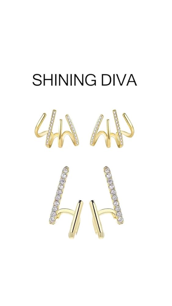 UrbanThreads Gold Plated Ear Cuff Earrings - Image 3