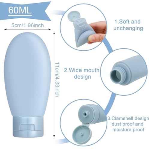 GaxQuly Travel Toiletries Bottles Kit Leak Proof Set - Image 4