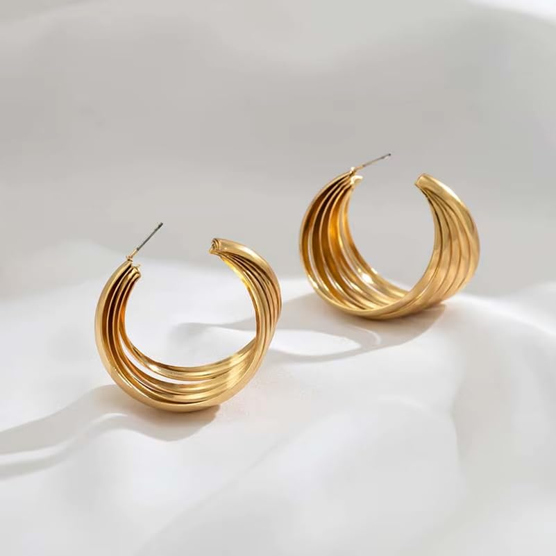 Shining Diva Gold Plated Earrings for Women and Girls - Image 5