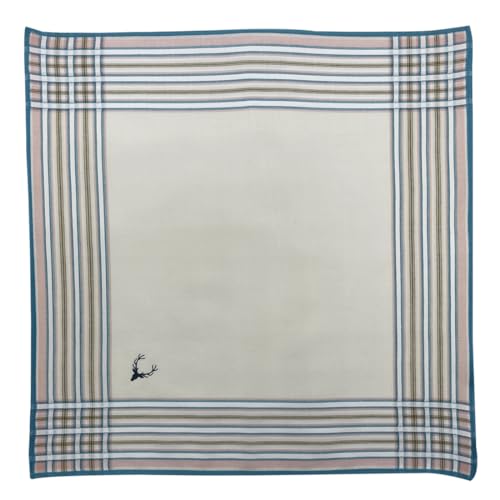 Allen Solly Women's Cotton Handkerchief Pack of 3 - Sky Blue, Royal Blue, Brown - Image 4