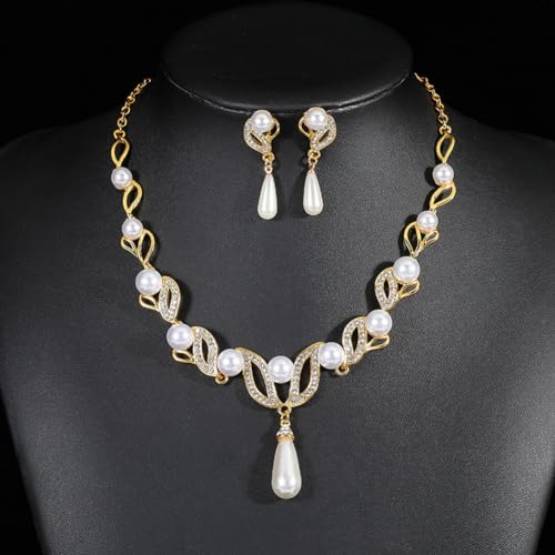 Shining Diva Traditional Pearl Necklace Set for Women - Image 4