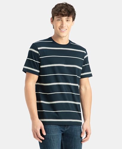 Jockey 2715 Men's Striped Cotton Half Sleeve T-Shirt - Image 3