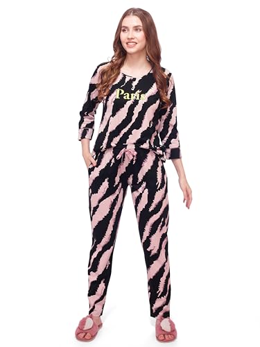 LOTIK Women's Cotton LERIYA Print Top & Payjama Full Sleeve Night Suit Set - Authentic LOTIK Clothing | UrbanThreads
