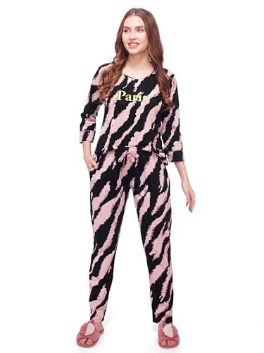 LOTIK Women's Cotton LERIYA Print Top & Payjama Full Sleeve Night Suit Set - Authentic LOTIK Clothing | UrbanThreads