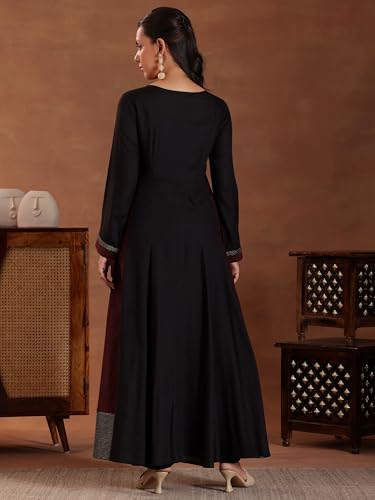 Libas Womens Self Design Rayon A-Line Kurta With Trousers - Authentic Libas Clothing | UrbanThreads - Image 4