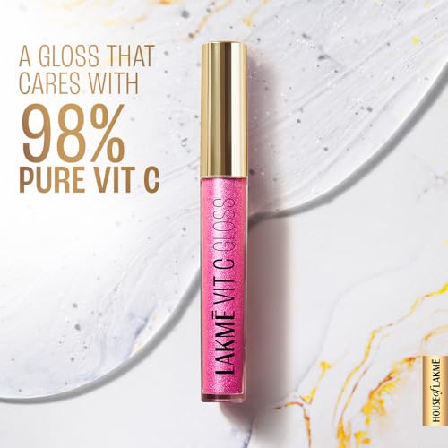 Lakme Superglow VIT C Glossy Glass Shine Lip Gloss Pechy Nude C2 - Image 5