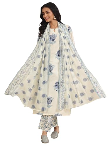 Elegant Printed Silk Blend Kurta Set | UrbanThreads.in - Image 2