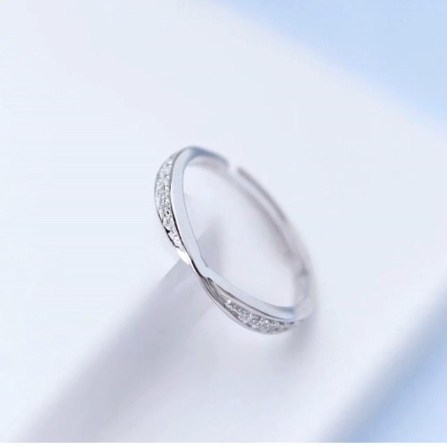 ZAVYA 925 Silver Rhodium Plated Minimal Ring for Women - Image 5