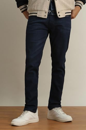 Peter England Men's Slim Tapered Jeans Denim Casual Wear - Image 3