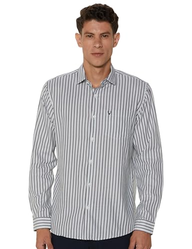 Allen Solly Men Cotton Slim Fit Broad Stripe Casual Shirt - Image 2
