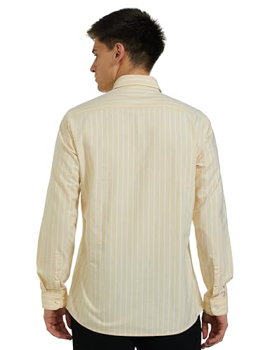Van Heusen Men Cotton Modern Fit Casual Oxford Stripes Shirt - Image 4