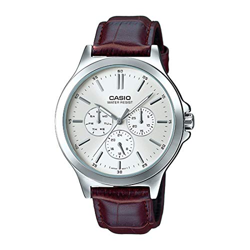 Casio Enticer Silver & White Analog Watch - Image 2