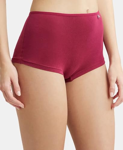 Jockey Women's High Coverage Cotton Elastane Mid Waist Boy Shorts - Image 3