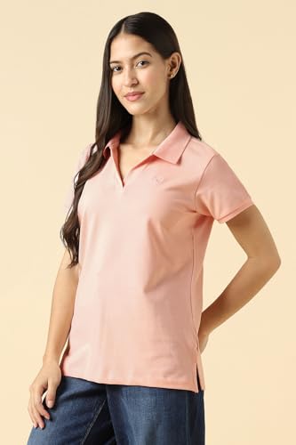 Allen Solly Women Cotton Classic Fit Solid Polo - Image 4