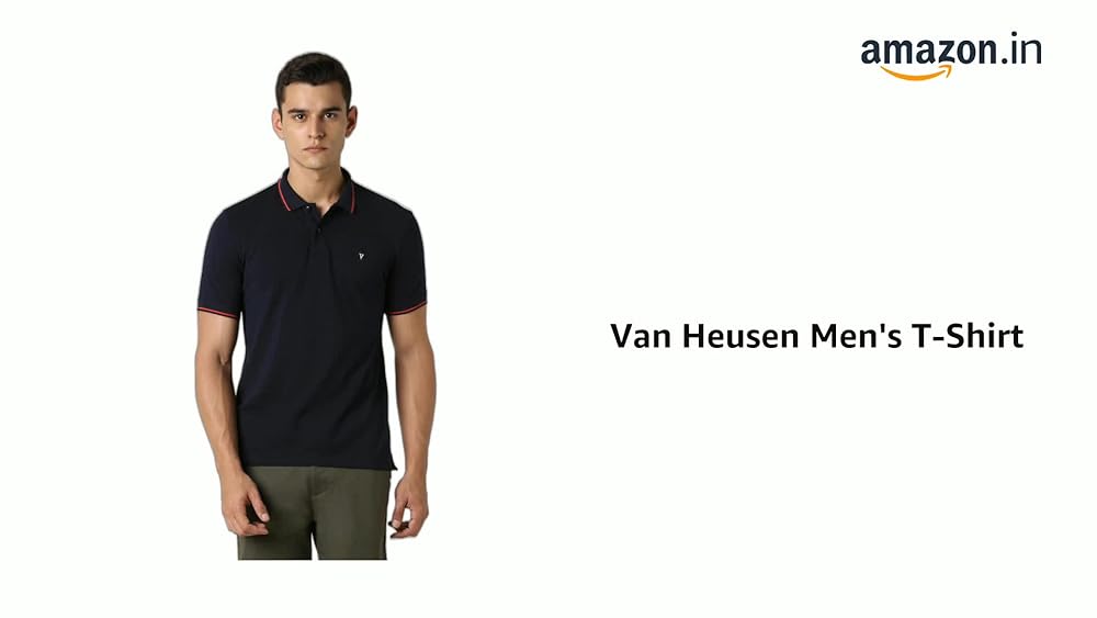 Van Heusen Men's Cotton Solid Regular Fit T-Shirt - Image 3