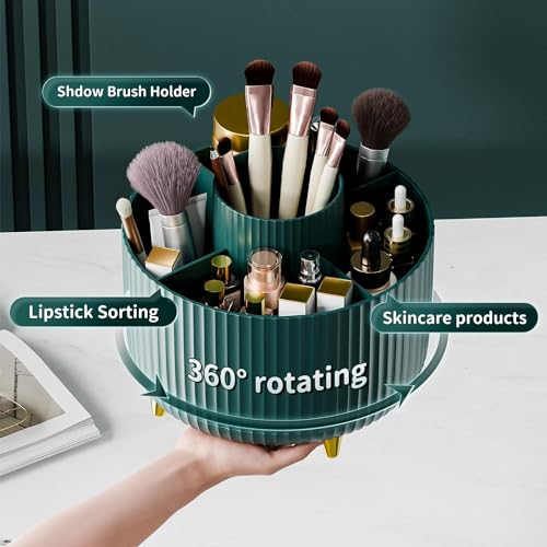 INKULTURE 360° Rotating Makeup Brush Holder Organizer - Image 4