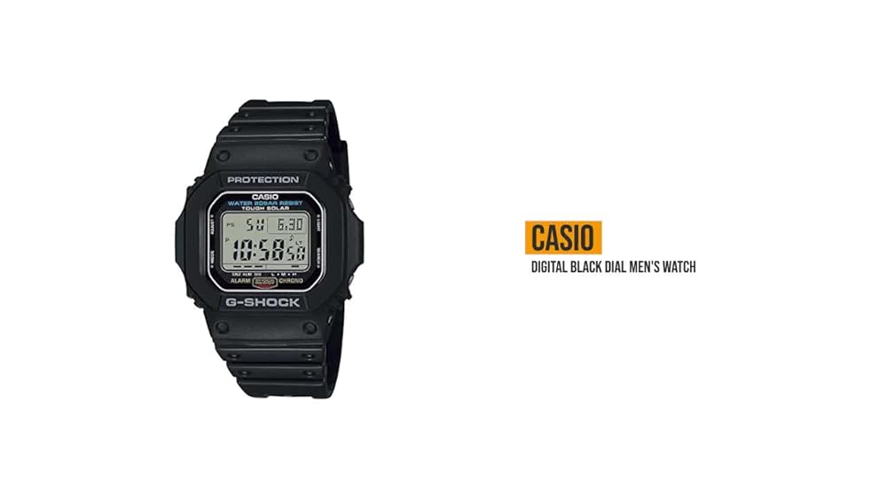 Casio G-Shock Tough Solar Digital Watch Black Resin - Image 3