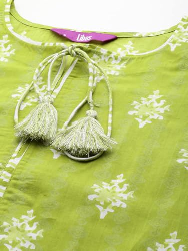 Libas Womens Printed Cotton Straight Kurta With Trousers and Dupatta - Authentic Libas Clothing | UrbanThreads - Image 5