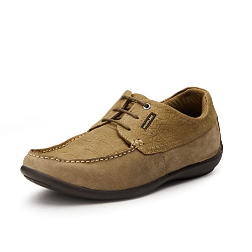 Woodland Men Dubai Khaki Slip-On Shoes - Authentic Woodland Footwear | UrbanThreads - Image 2