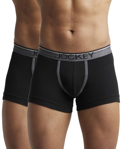 Jockey 8015 Men's Combed Cotton Rib Solid Trunk Pack of 2 - Image 2