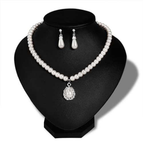 Shining Diva Women Fancy Pearl Necklace Jewellery Set - Image 4