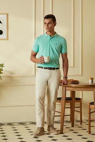 Van Heusen Men's Cotton Solid Regular Fit T-Shirt - Image 5