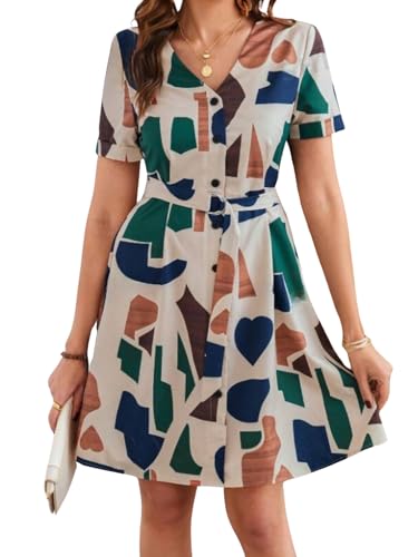 Leriya Fashion Summer Dress for Women | Short One Piece A-Line Midi Dress | Lightweight Vacation Wea - Authentic Leriya Clothing | UrbanThreads - Image 2