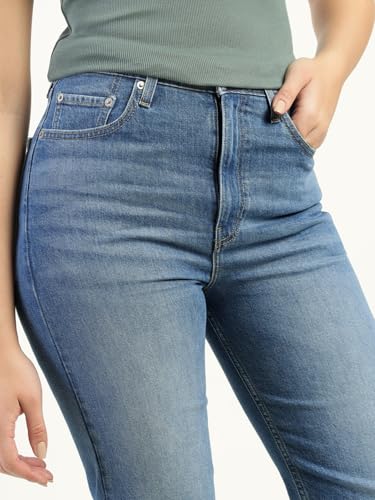 Levi's Women's High Rise Ribcage Slim Straight Jeans Light Blue - Image 5